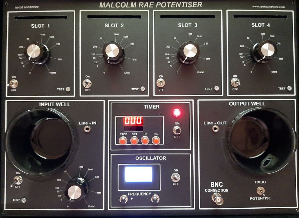 Custom witness plate radionic device