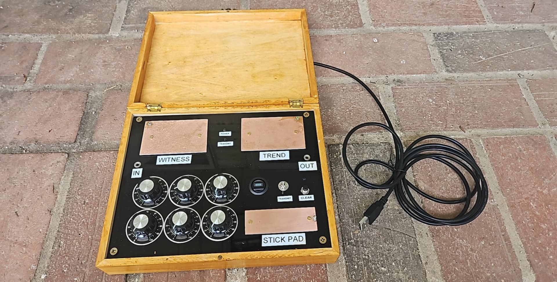 Custom witness plate radionic device